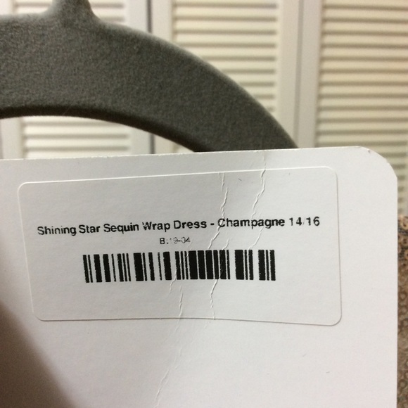 Shining star gold sequin wrap dress NWT - Picture 4 of 6